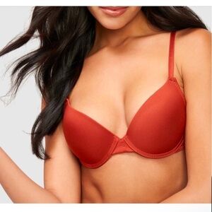NWT Fredericks of Hollywood Rust Diana Push Up Plunge Multiway Underwire Bra